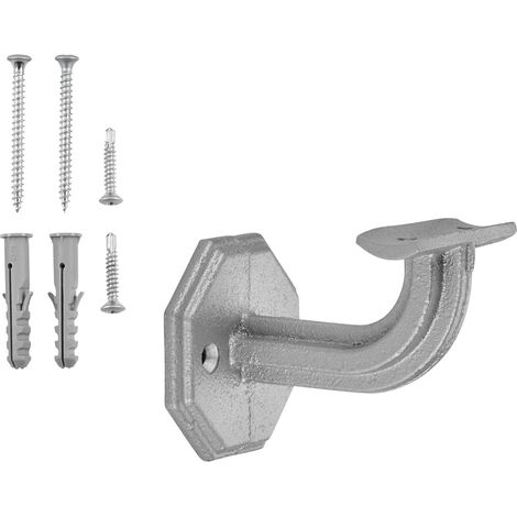 SOTECH Handlaufhalter RUSTICAL Höhe 67 mm Ausladung 67,5 mm für Handläufe mit Ø 45 mm, Silber, 3 Stück