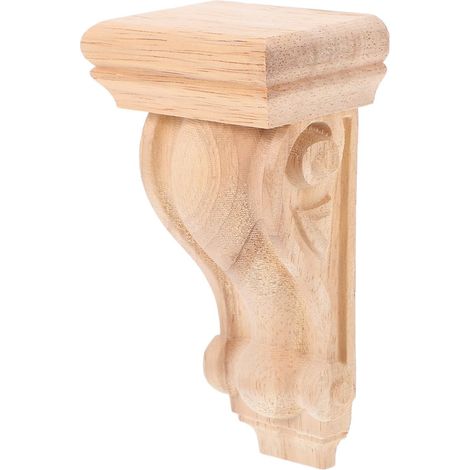 Sculpture sur bois - 11 x 6 cm - Décoration romaine Bois massif non traité, sculpture détaillée, facile à peindre, pour meubles et cheminées, design élégant (1/5)