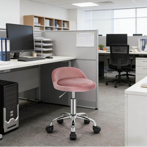 MEUBLIV Sedia da ufficio girevole 44 cm rosa – altezza regolabile, rotelle (1/5)