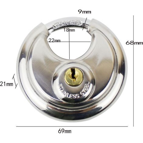 Filiyano-Lot de 4 cadenas de sécurité ronds en acier inoxydable, résistants à la rouille