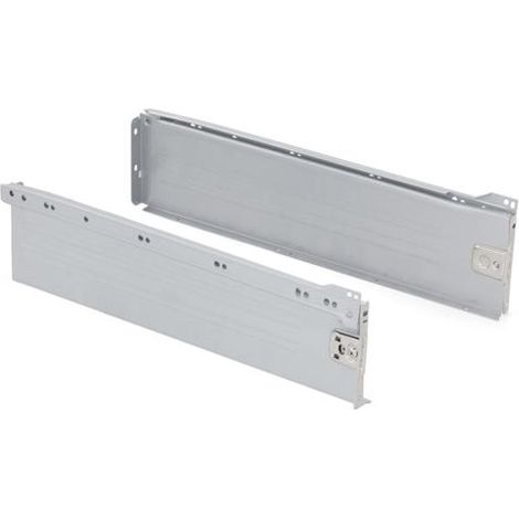Kit cajón de cocina Ultrabox, altura 150 mm, prof. 400 mm, Acero, Gris metalizado -