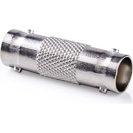 Adaptador BNC BNC hembra BNC hembra Niquelado 50 ohmios Recto Metales Plata 10 uds Sobre
