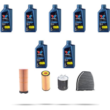 Kit tagliando 3 FILTRI e 7L OLIO compatibile con Mercedes Classe C (W204,C204,S204) C200 CDI 100kw Dal 2007 al 2009 (1/5)