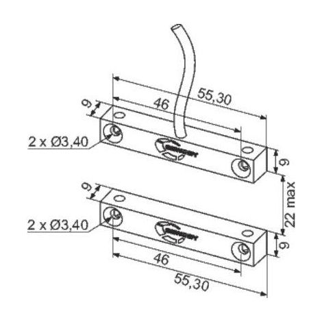 CONTACT MAGNETIQUE 3 FILS SEWOSY CMA3F10 (1/2)