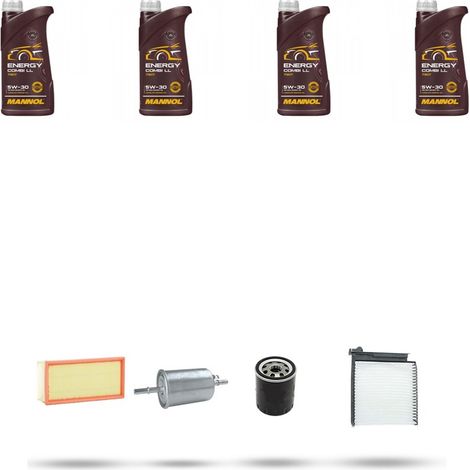 Kit tagliando 4 FILTRI e 4L OLIO compatibile con Renault Clio III 2.0 16V 102kw Dal 2006 (1/5)