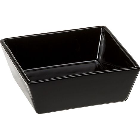 Ferplast ALTAIR Écuelle en céramique pour chiens et chats. 2 mesures et 2 couleurs.. Variante 14 - Misure: 14 x 14 x h 5 cm - 0.5 L - Noir