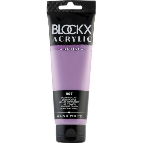 Peinture acrylique - Pourpre clair - 907 - BLOCKX Artist - Qualité beaux-arts - Tube 120ml