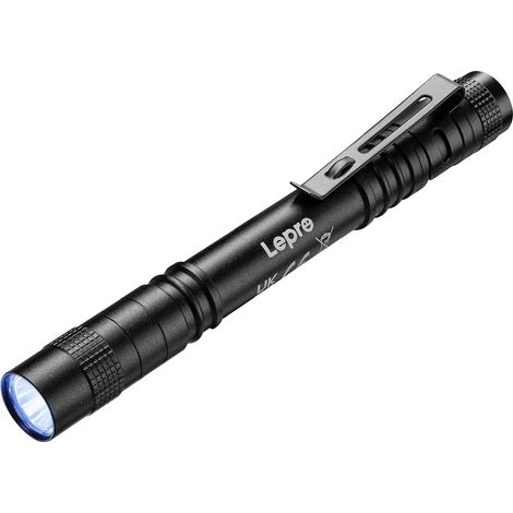 Lampe UV 365nm LED 3 Piles AAA Fournies Détecteur Lampe torche UV stylo, détecteur urine/scorpions/billets, compacte et puissante (1/5)