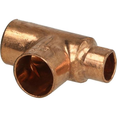 Raccord à braser cuivre té réduit 15 x 15 x 10 mm