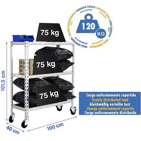 Simonrack Simonclick Mobile Plus 3 400 Galva Mensola Metallica
