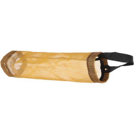 Porte-sac poubelle mural jaune - Rangement cuisine organisé - Distributeur sacs courses