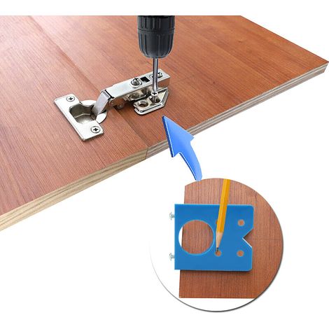 Gabarit de perçage pour charnière invisible de porte de 35 mm, guide de perçage pour trou de perçage (1/5)
