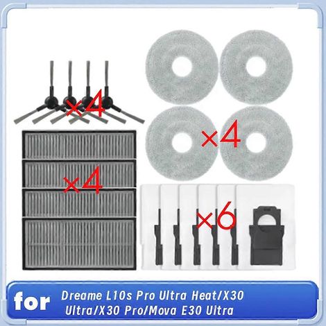 18 Zubehörteile für die Staubsaugerroboter Dreame L10s Pro Ultra Heat/X30 Ultra/X30 Pro/Mova E30 Ultra (1/5)