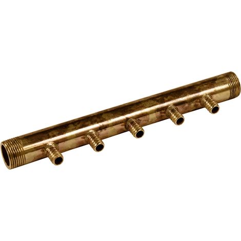 Collecteur 3/4" (20/27) Mâle - 5 départs pour tube PER Ø12 - entraxe 40mm