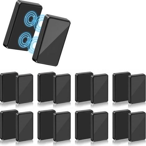 10 Paires Poids Magnetiques Rideau Douche Exterieur, 20 Pièces Aimants Rideau Noir 74g, Poids Plastique Imperméable pour Rideaux d'Extérieur, Tonnelle, Nappe, Anti-Vent (1/5)