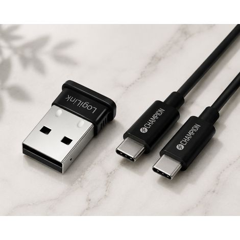 Set di cavi audio wireless (2 pezzi) – Cavo USB-C da 2 m e adattatore USB Bluetooth 5.3 (1/5)