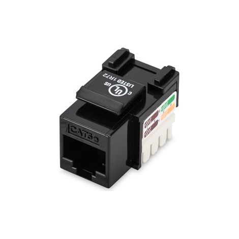 Digitus Klasse D CAT 5e Keystone-Buchse DN-93501 Ungeschirmter RJ45 auf LSA Schwarz Kabelverlegung über LSA-Streifen, Farbco (1/2)