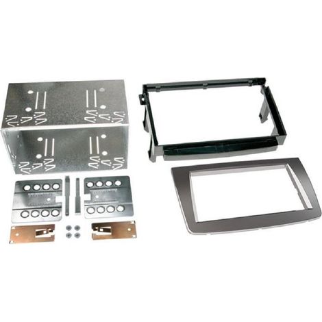 Kit Facade Autoradio KA256B compatible avec Alfa Romeo MiTo ap08 - Argent 2Din