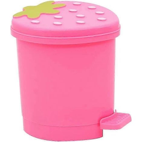 Mini Desktop Trash Can with Lid - Kawaii Trash Bin for Small Wastebaskets (1/5)