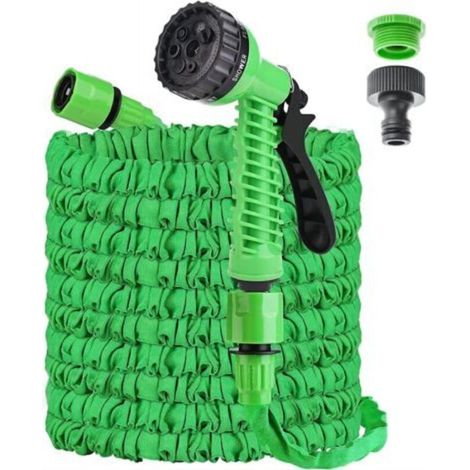 Tuyau d'arrosage extensible 30m – Flexible 7 modes de pulvérisation – Anti-fuite – Tissu haute densité – Durable et léger - 100FT