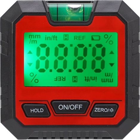 Detector angle of box of level digital, rapporteur electronic for the work of the wood with bubble horizontale red (1/5)