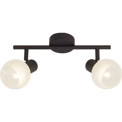 BRILLIANT lampe Gabon spot tube 2flg marron / blanc-albâtre 2x D45, E14, 40W, adapté aux lampes à suspension (non incluses) Échelle A ++ à E Têtes pivotantes (1/3)