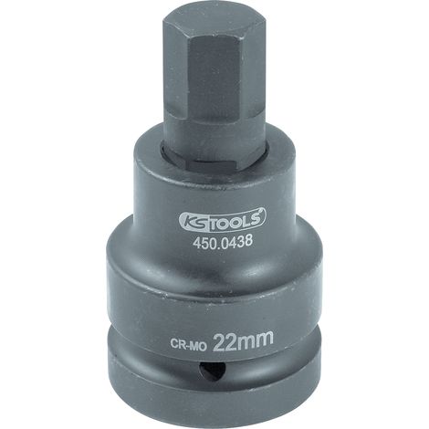KS Tools - Douille tournevis à chocs 6 pans 1'', 36 mm - 450.0488