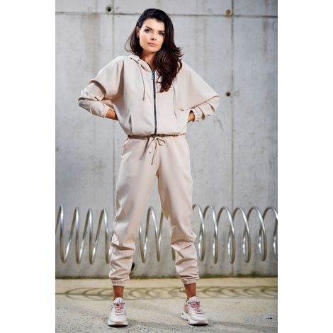 Lässige, lockere Hose, beige M (1/5)