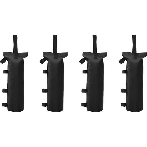 Juego de 4 bolsas de lastre de alta resistencia para toldos plegables, cenadores, sombrillas de patio, refugios solares instantáneos, 5 correas y 2 asas. (1/5)