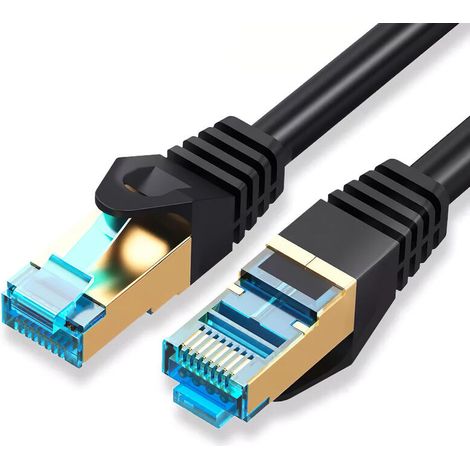 Cable de red LAN, cobre chapado en oro + SFTP CAT7, cable de conexi贸n RJ45 de 20 m con 7 puertos Ethernet (1/3)