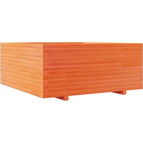 Vassoio per fioriera aiuola rialzata piante fiori terrazza giardino cera 110 x 110 x 49,5 cm legno di pino massiccio marrone 020038428