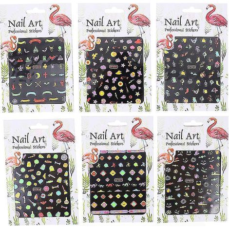 6 Halloween-Nagelaufkleber für Halloween-Dekorationen