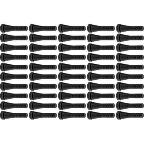 50 bâtonnets en caoutchouc pour plumer la volaille (poulets et canards), noirs (1/5)