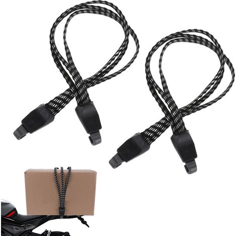 2er Set Fahrrad Spanngurte mit Haken, elastisch & verstellbar, 60-110 cm