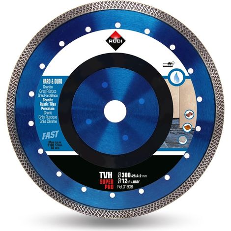 Disco diamantado TVH 250 Superpro RUBI Ø 250 mm para materiales duros - 31937