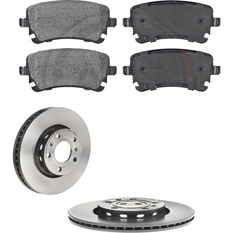 KIT FRENI POSTERIORI compatibile con VW PHAETON (3D1, 3D2, 3D3, 3D4, 3D6, 3D7, 3D8, 3D9) - DISCHI + PASTIGLIE OEM: P 85 064 / 17529 , 17607 /SOSTITUZIONE DIRETTA/BASSA POLVERE/SILENZIOSO