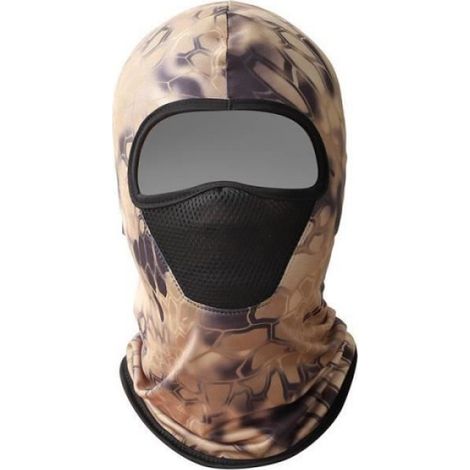 Cagoule - Écharpe Respirante Anti-transpiration en Soie Glacée - Protection Solaire UV Vent Sable - Taille Unique (1/4)