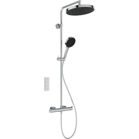 Ideal Standard Ceratherm T125+ - Conjunto de ducha con termostato, diámetro 30 cm, 3 chorros, cromo A7689AA (1/5)