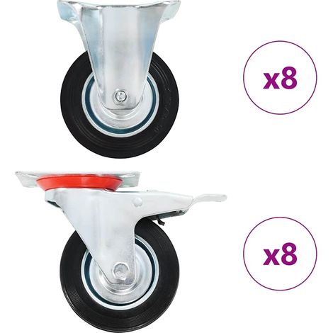 vidaXL Ruedas 16 unidades 100 mm (1/5)
