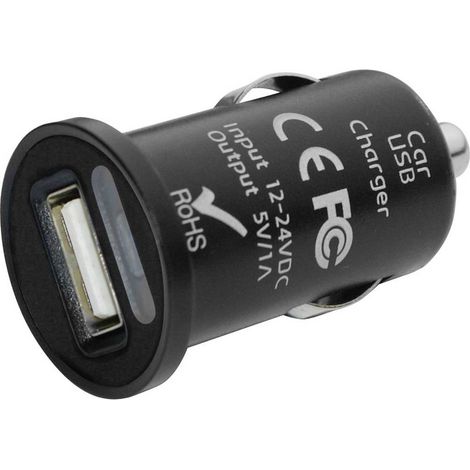 Eufab Adattatore Mini USB Portata massima corrente=1 A Adatto per (dettagli) universale 12 V a 5 V, 24 V a 5 V