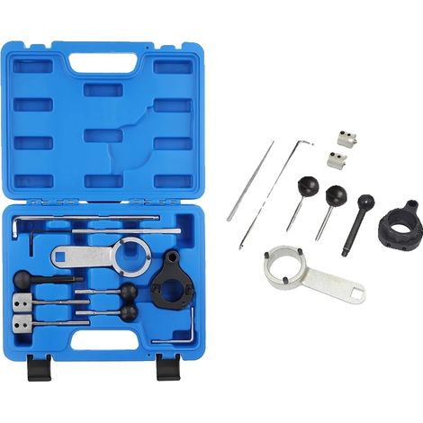 Set di attrezzi per cinghia di distribuzione dell'albero motore, in acciaio di alta qualità, ampia compatibilità, con custodia. (1/2)