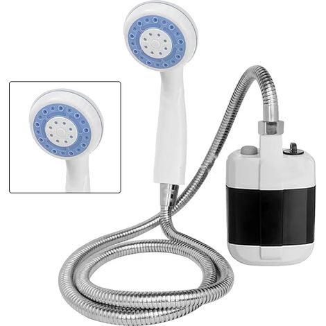 Douche portable en ABS, pompe de douche électrique à piles pour camping et utilisation en extérieur (1/5)