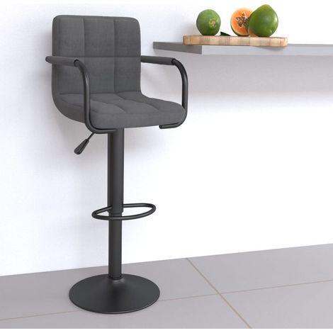 Barhocker Hellgrau Stoff