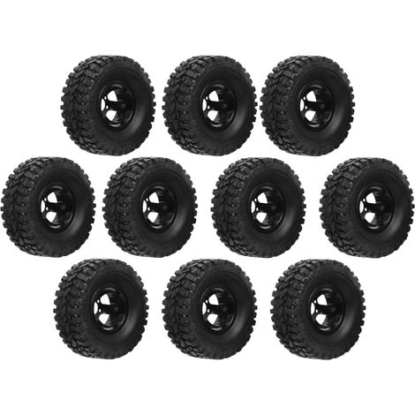 Roue 6WD en caoutchouc avec moyeu en alliage d'aluminium pour voiture RC WPL B24 B36 1/16 (pièce de rechange noire) (1/5)