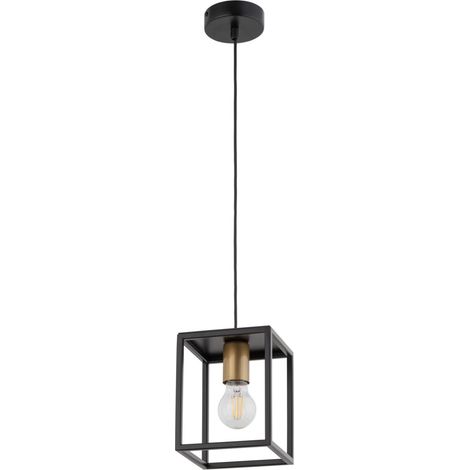 Suspension loft métal noir/or Vigo Ø15 1xE27 15W Sigma (1/4)