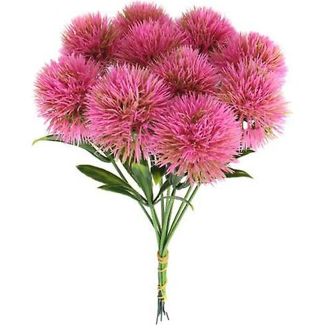 10 bouquets de pissenlits artificiels réalistes, inodores et sans entretien, pour la décoration de la maison et de l'hôtel.rose (1/5)