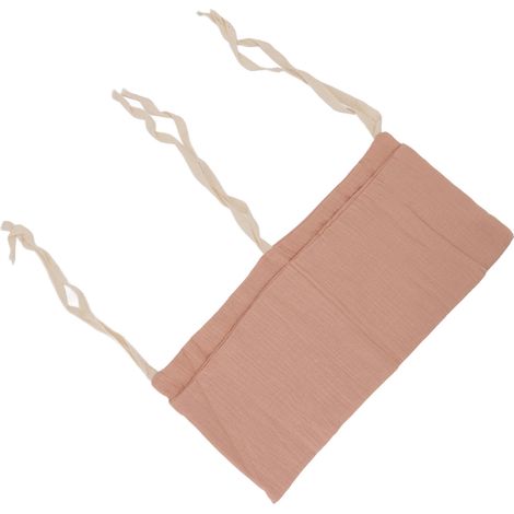 Sac de rangement suspendu pour lit bébé, 2 poches, bandoulière réglable, rose (1/5)