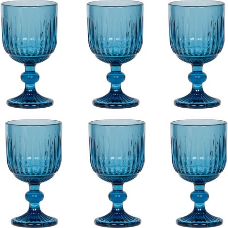 Table Passion - Boite de 6 verres à pied Selio bleu 24 cl