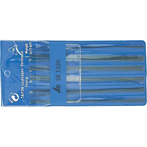 Assortiment de 22 lames de scie à main pour le bois / métal, en étui