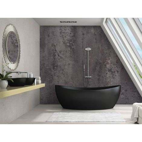 Retro Metallic Bathroom Shower Wall Panels Cladding PVC Waterproof 2400x1000mm